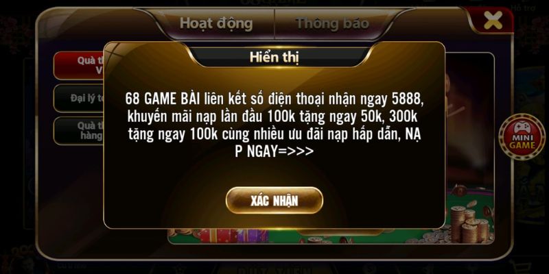 Khuyến mãi 68 Game Bài được cập nhật dành cho mọi đối tượng 