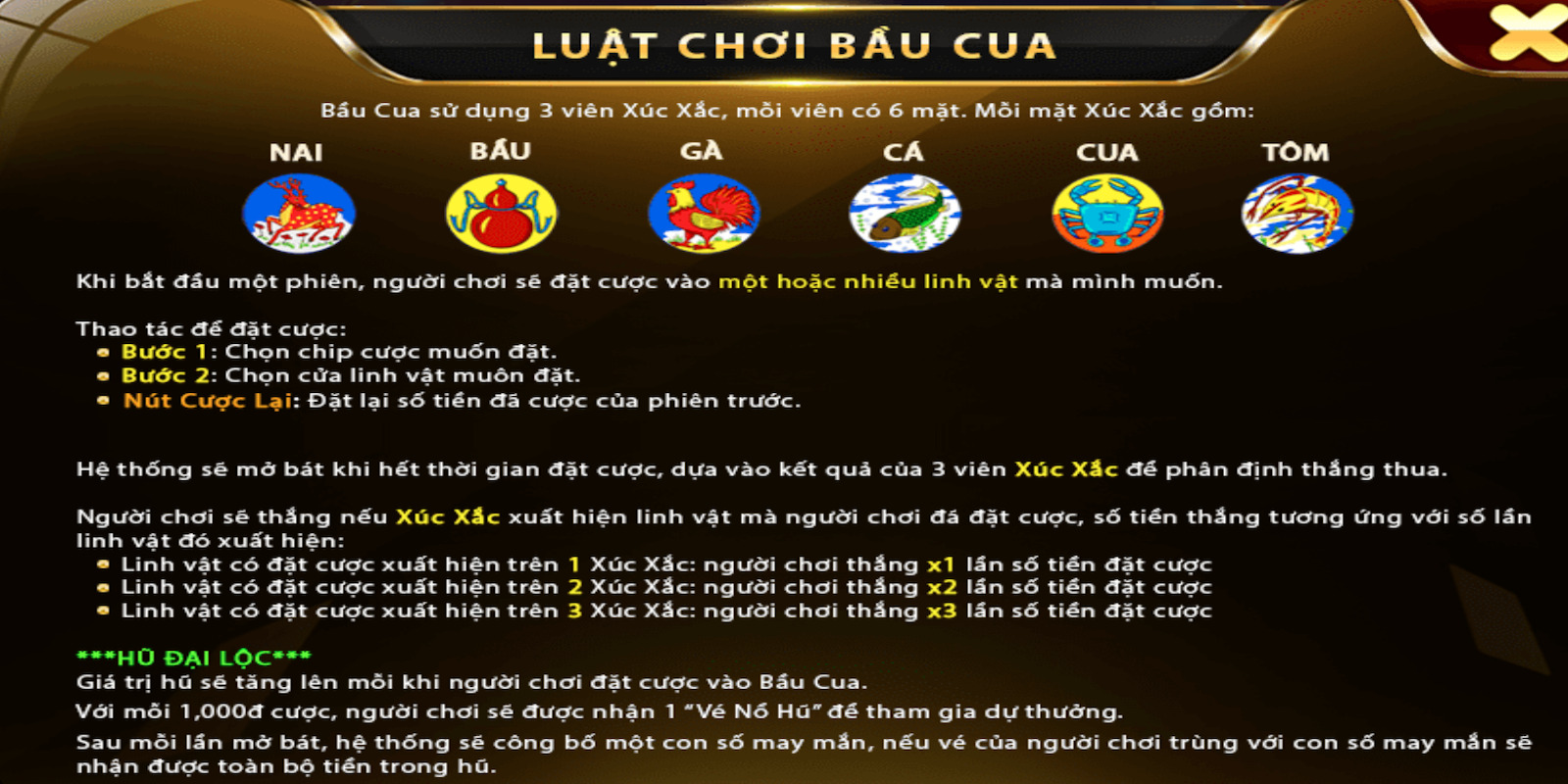 Chia sẻ cách chơi bầu cua 68 Game Bài cơ bản nhất